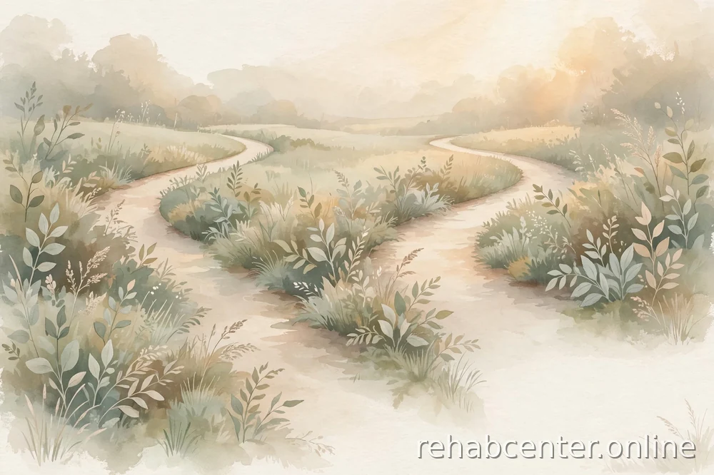 two-path abstract illustration