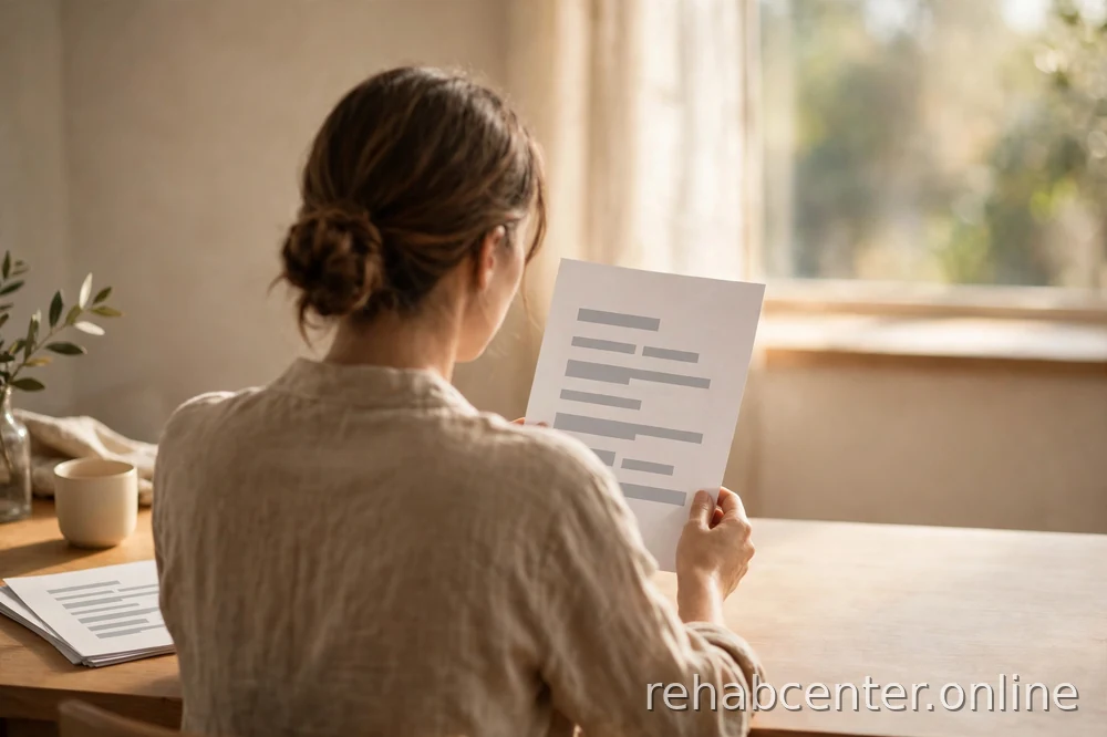 person reading policy documents
