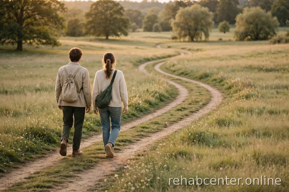 two friends walking together
